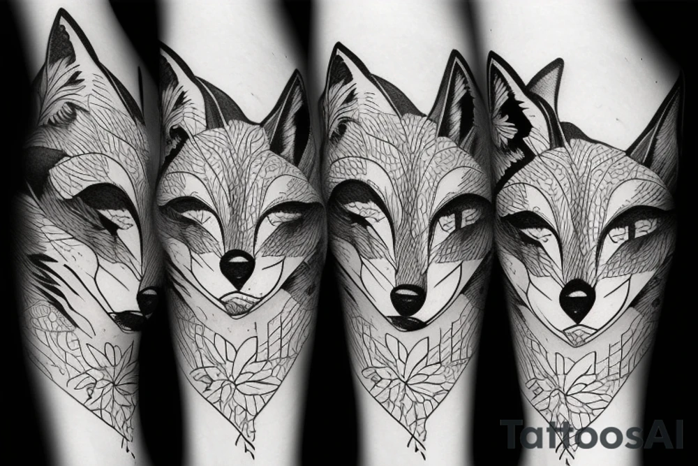 A fox in the mountains tattoo idea