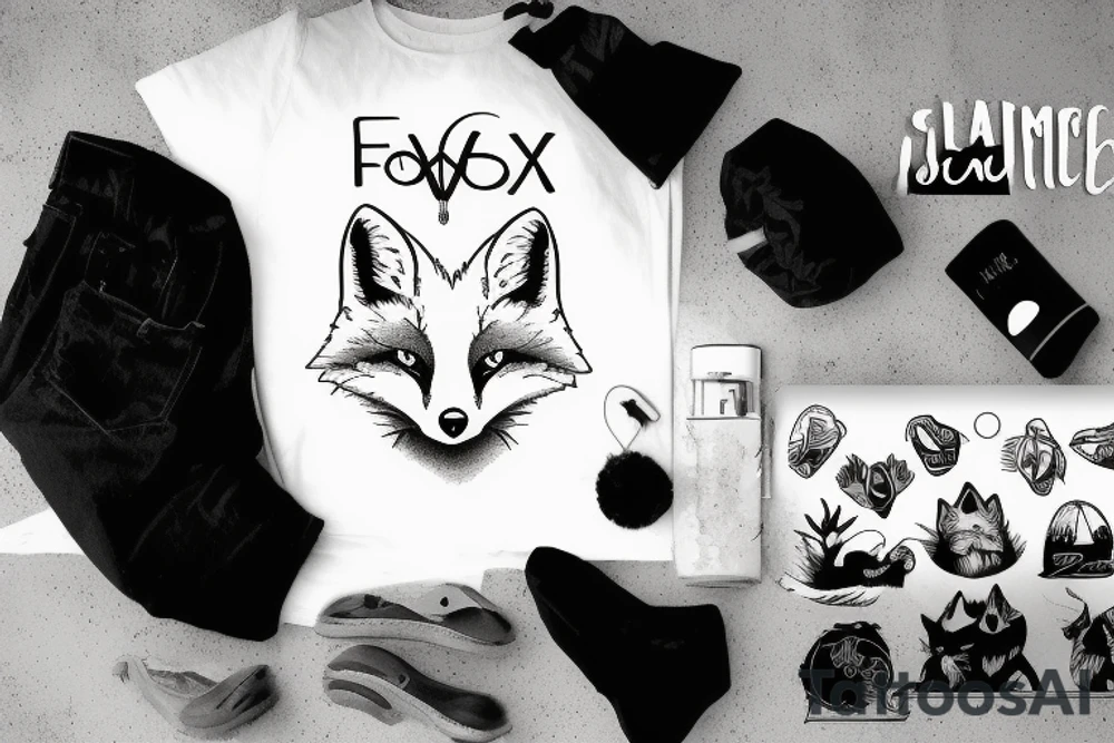 A fox in the mountains tattoo idea