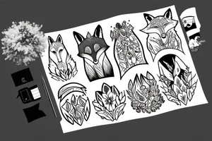 A fox in the mountains tattoo idea