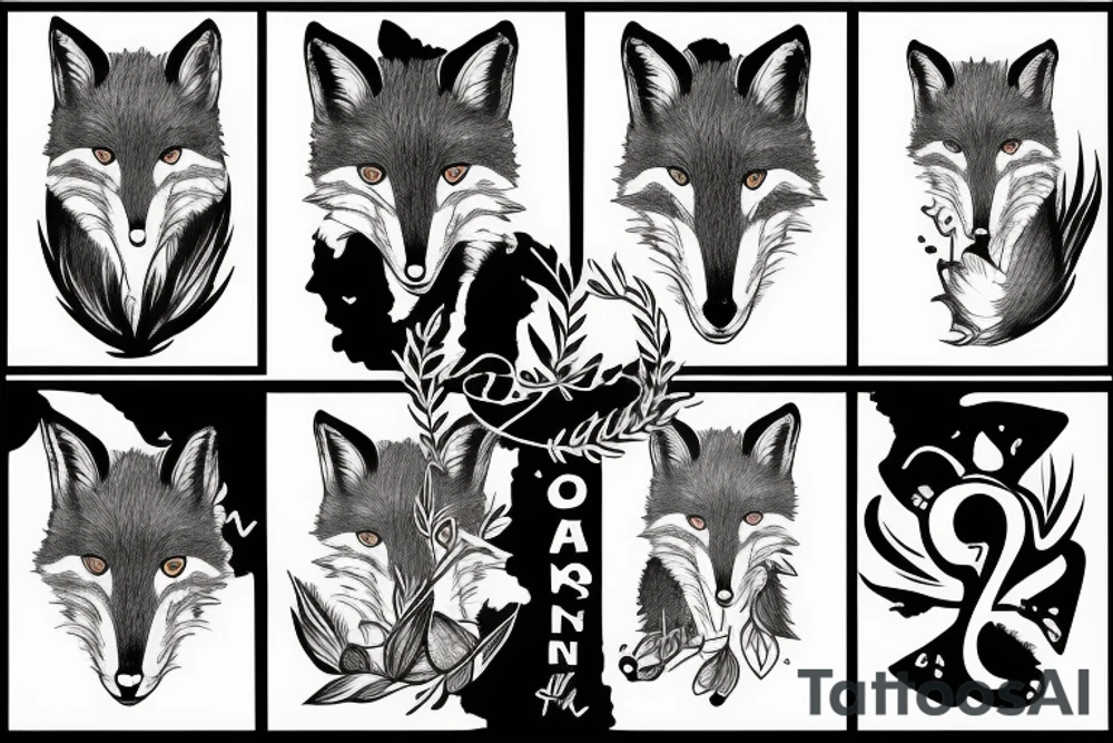 A fox in the mountains tattoo idea