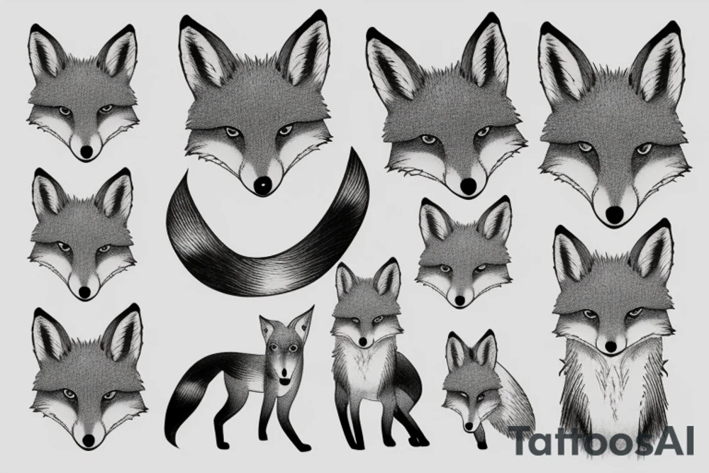 A fox in the mountains tattoo idea