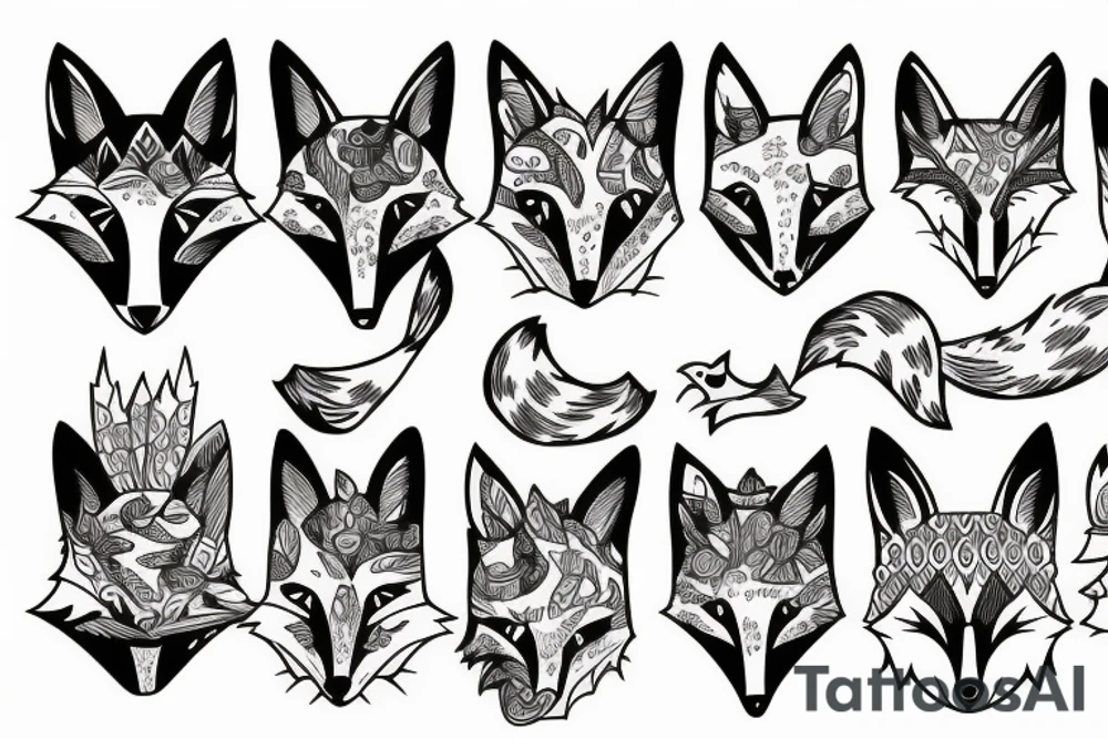 A fox in the mountains tattoo idea