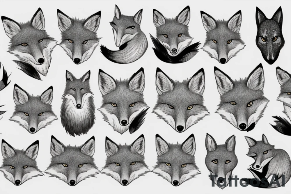A fox in the mountains tattoo idea