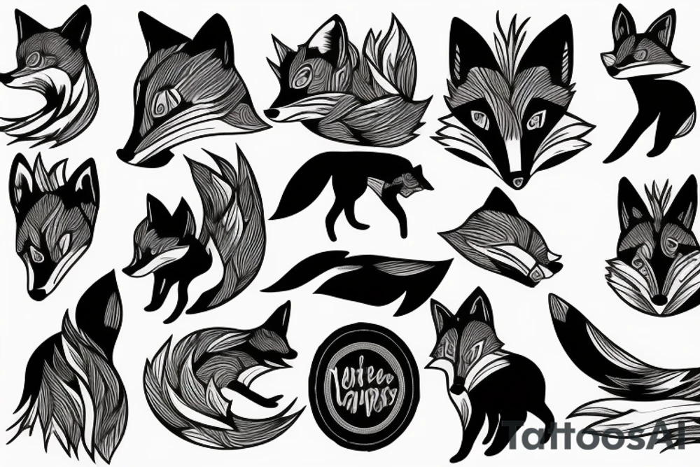 A fox in the mountains tattoo idea