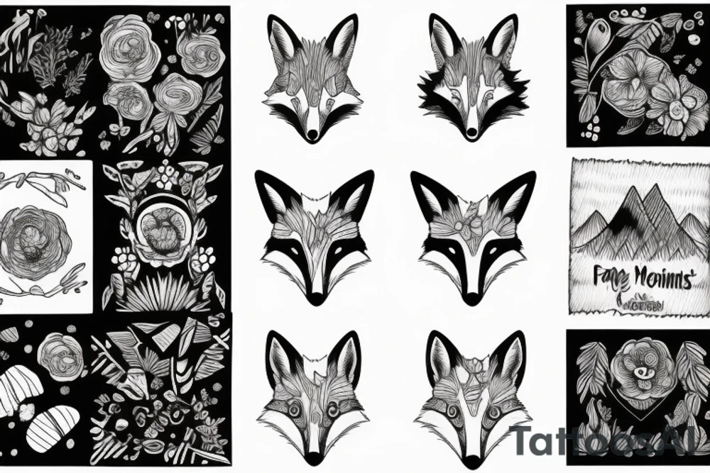 A fox in the mountains tattoo idea