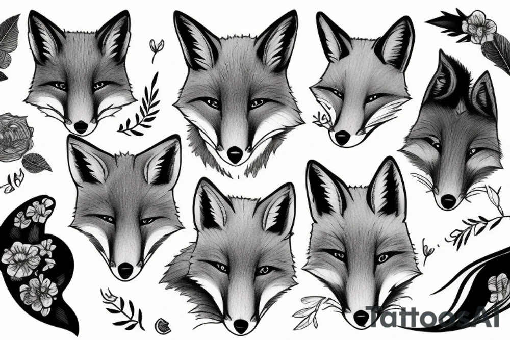 A fox in the mountains tattoo idea