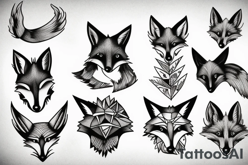 A fox in the mountains tattoo idea