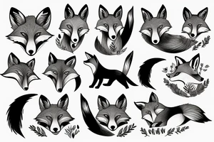 A fox in the mountains tattoo idea