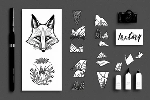 A fox in the mountains tattoo idea