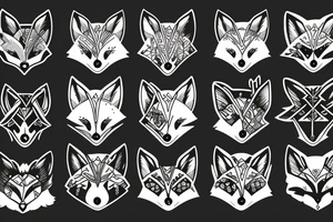 A fox surrounded by branches tattoo idea