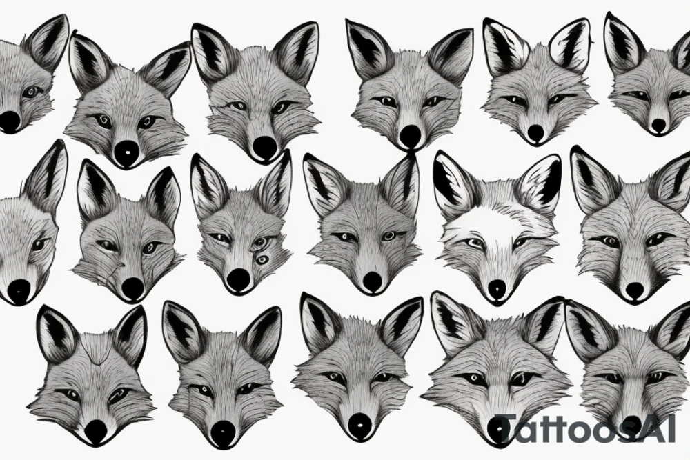 A fox and a deer tattoo idea