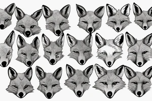 A fox and a deer tattoo idea