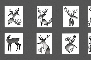 A fox and a deer tattoo idea