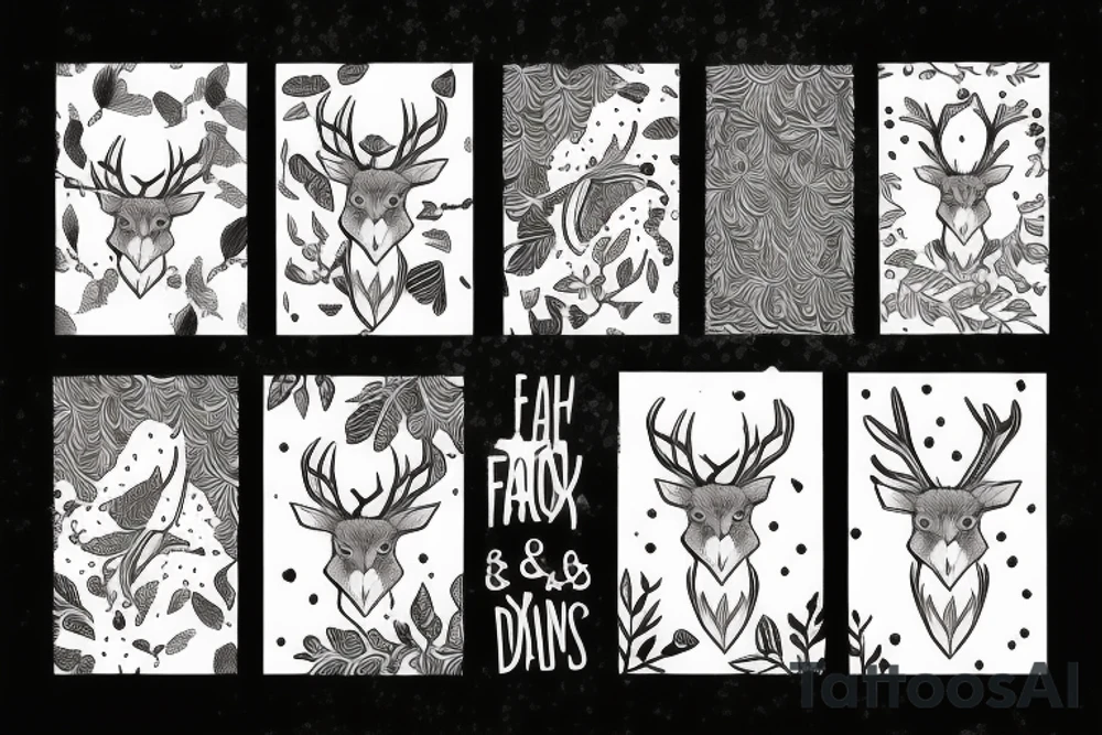 A fox and a deer tattoo idea