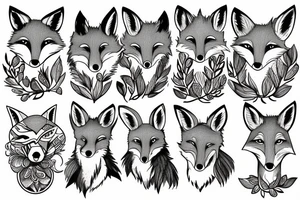A fox and a deer tattoo idea