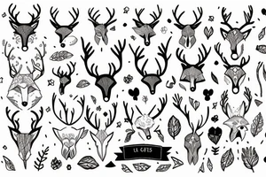 A fox with antlers tattoo idea