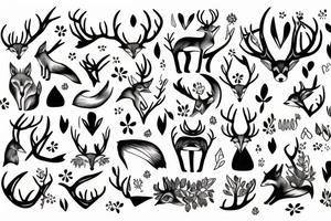 A fox with antlers tattoo idea