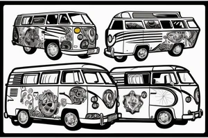 A campervan in the sun tattoo idea
