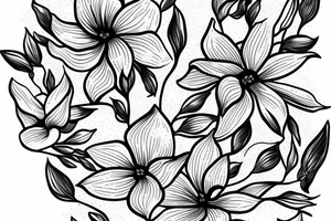 Boat with magnolia flowers tattoo idea