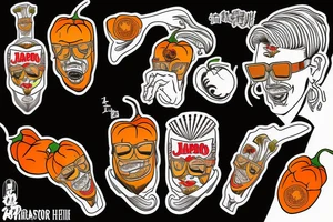 Habanero sunglasses with mullet tattoo idea