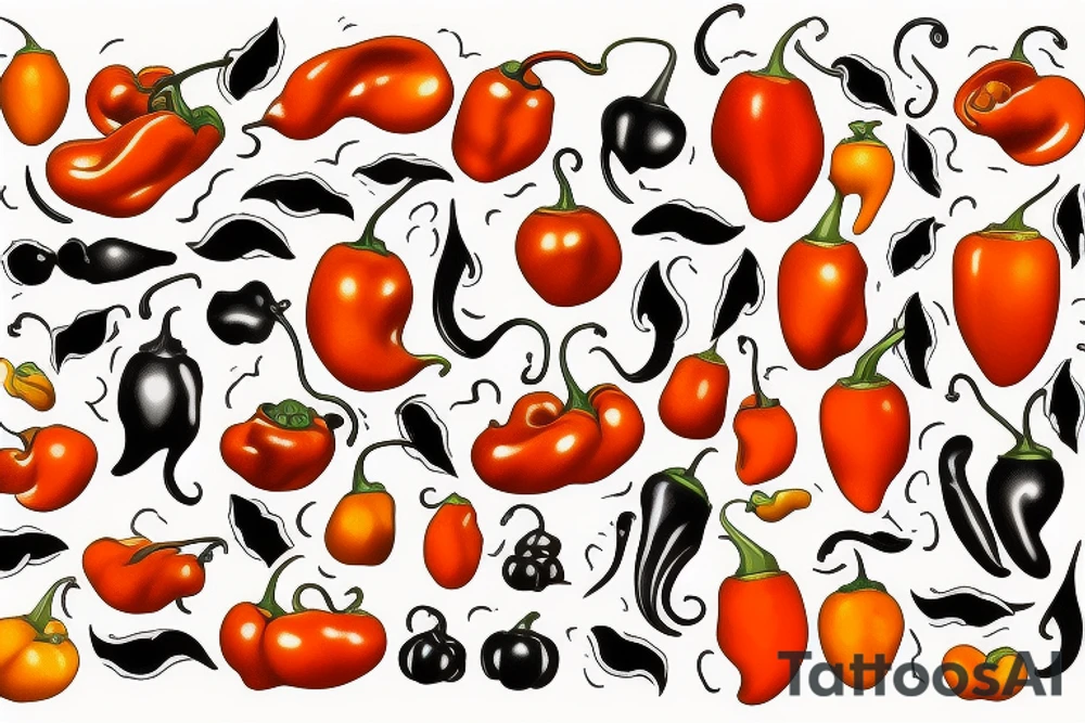 Traditional habanero tattoo idea