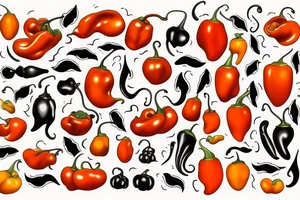 Traditional habanero tattoo idea