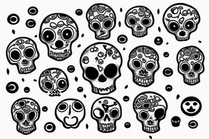 Skull with planets breaking out of the head tattoo idea