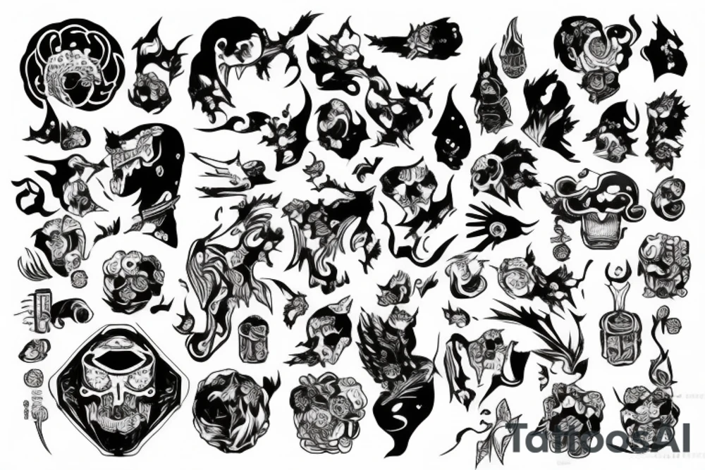The world burning tattoo idea