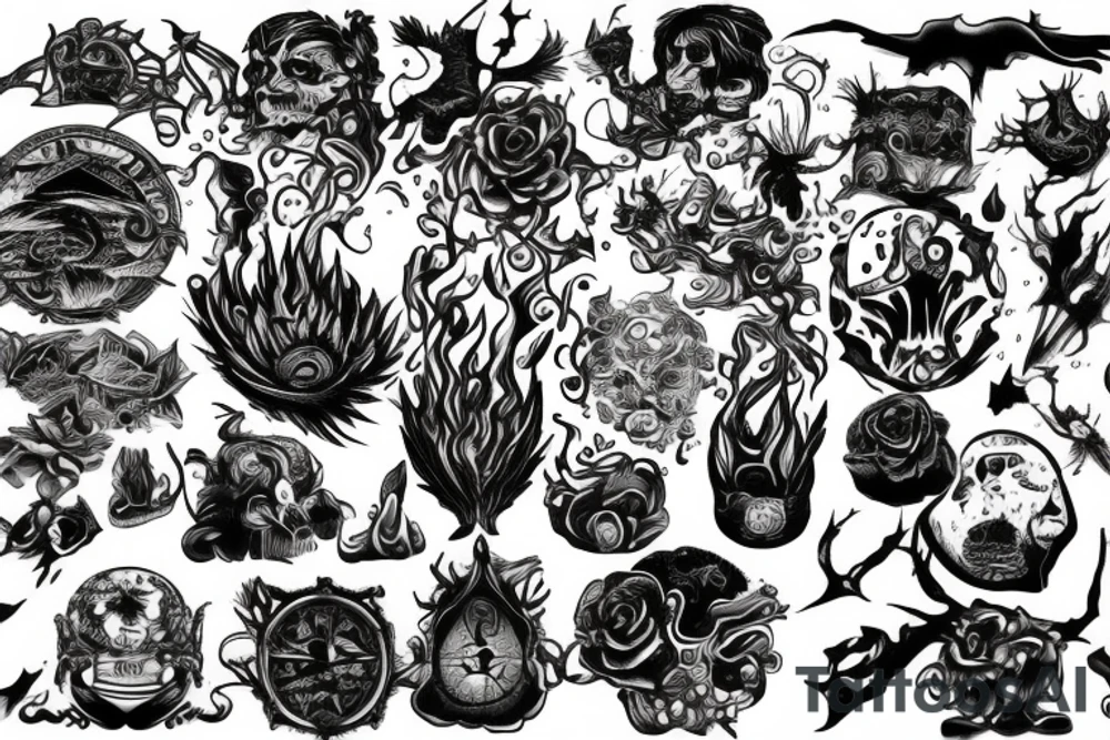 The world burning tattoo idea