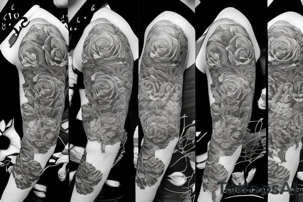 Rib tattoo, Roses, asters, and narcissus flowers tattoo idea