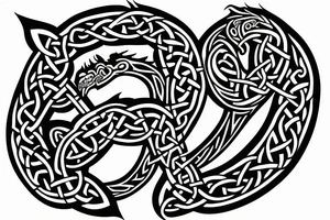 Celtic dragon tattoo idea