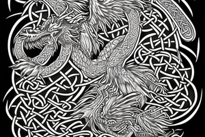 Celtic dragon tattoo idea