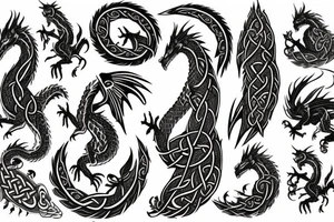 Celtic dragon tattoo idea