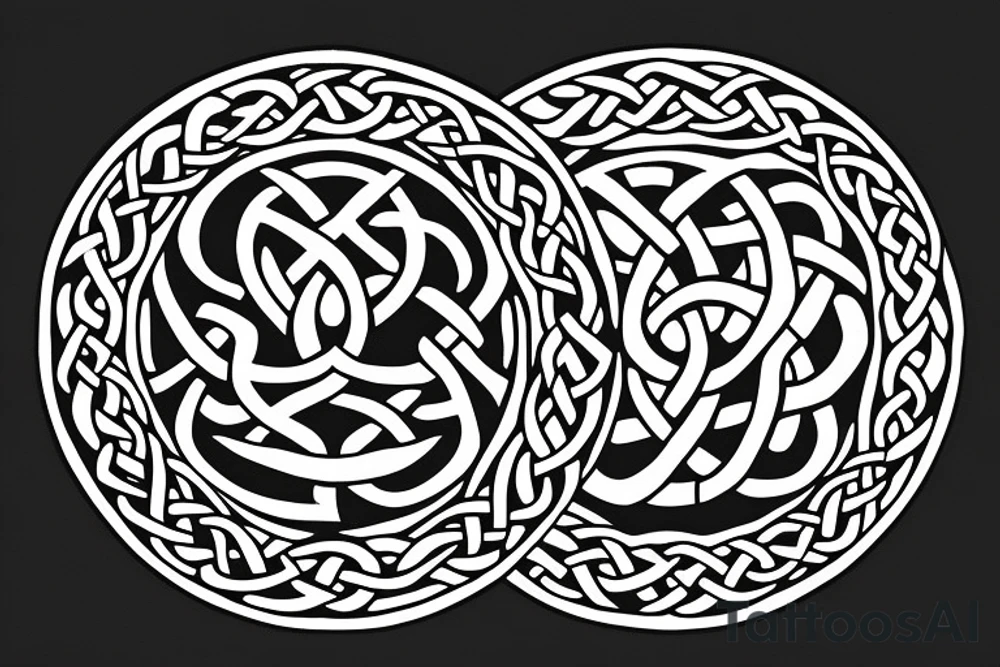 Celtic dragon outside of a circle nothing inside the circle tattoo idea