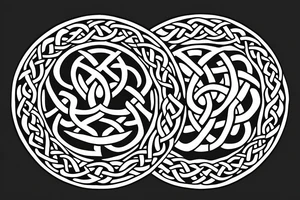 Celtic dragon outside of a circle nothing inside the circle tattoo idea