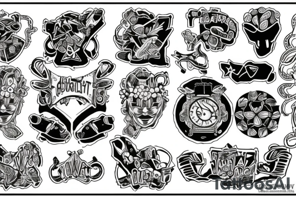 Sydney australia patchwork tattoo idea