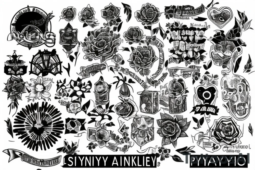 Sydney australia patchwork tattoo idea