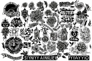 Sydney australia patchwork tattoo idea