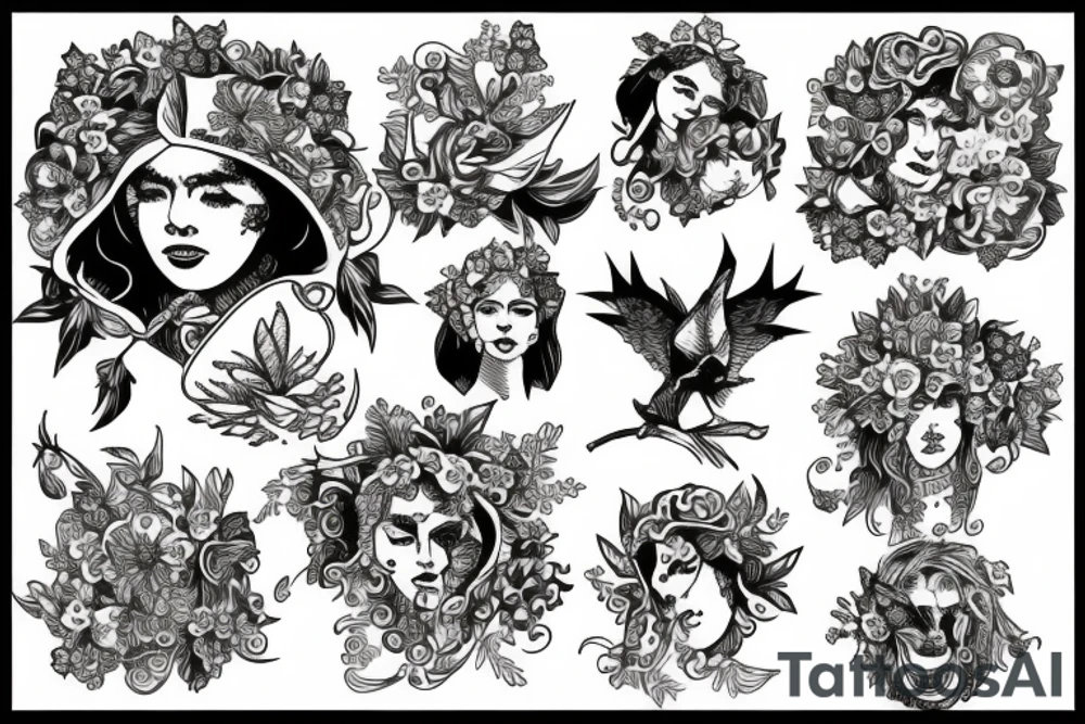 Liberty patchwork tattoo idea