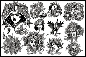 Liberty patchwork tattoo idea