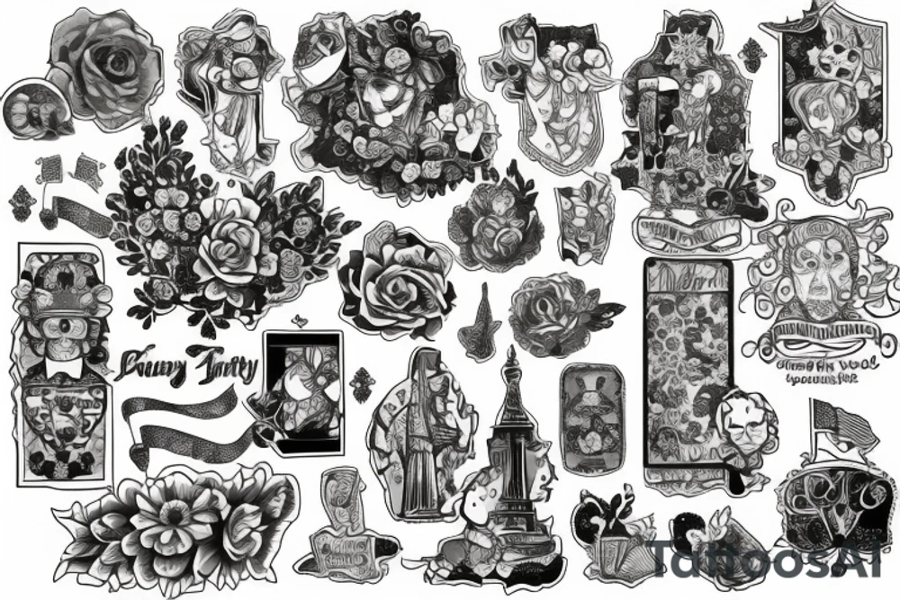 Liberty patchwork tattoo idea