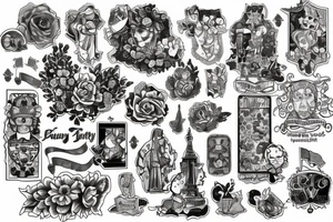 Liberty patchwork tattoo idea