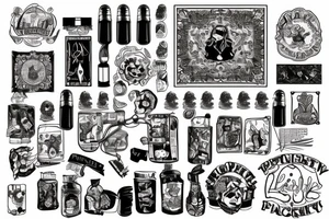 Liberty patchwork tattoo idea