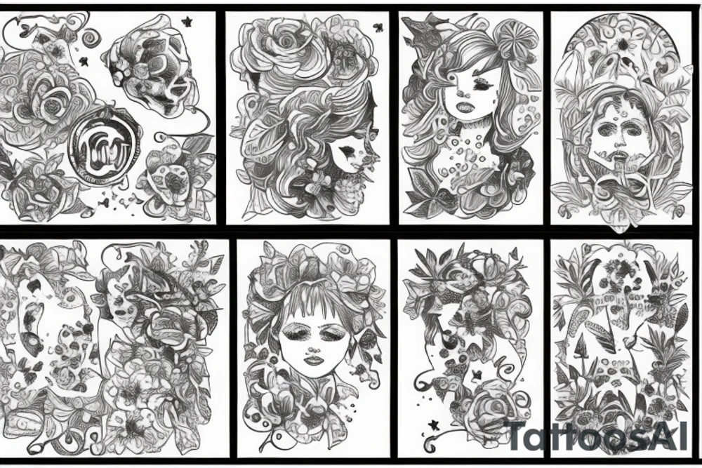 Liberty patchwork tattoo idea