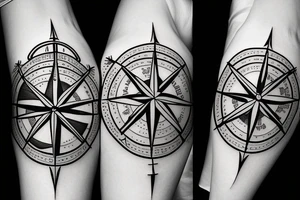Arrow travel tattoo compass tattoo idea
