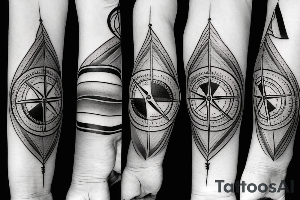 Arrow travel tattoo compass tattoo idea