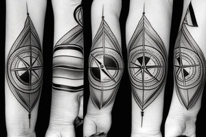 Arrow travel tattoo compass tattoo idea