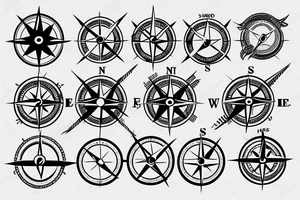 Arrow travel tattoo compass tattoo idea