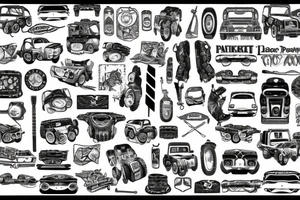 Jeep patchwork tattoo idea