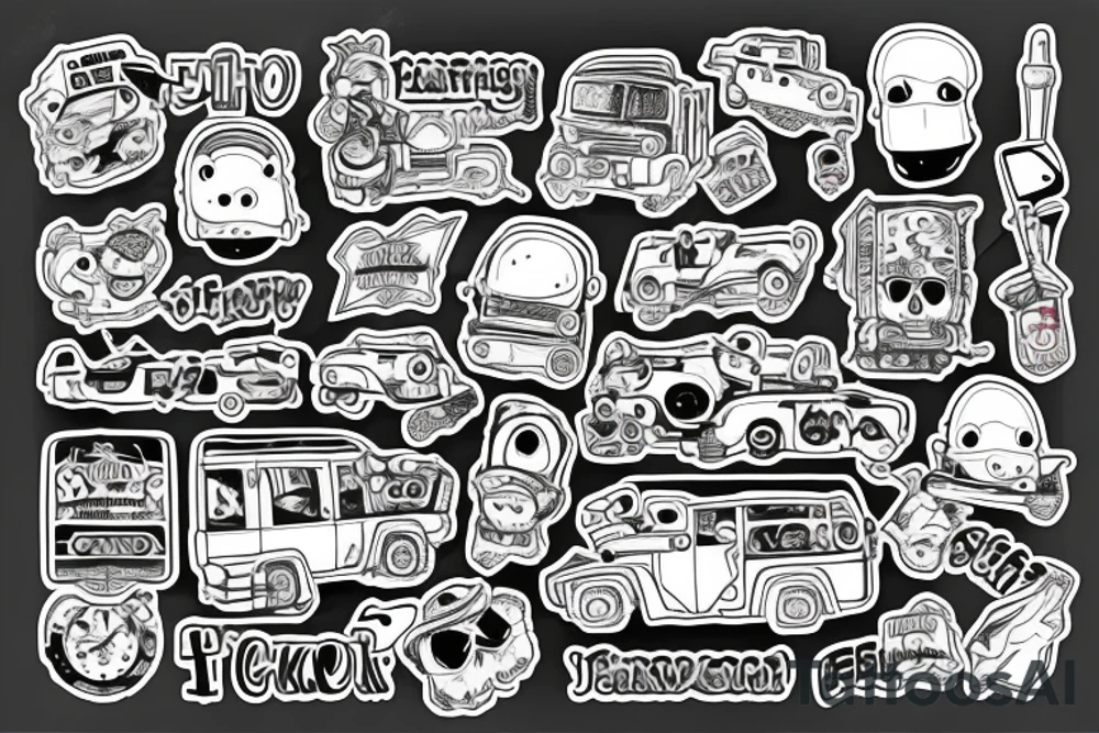 Jeep patchwork tattoo idea